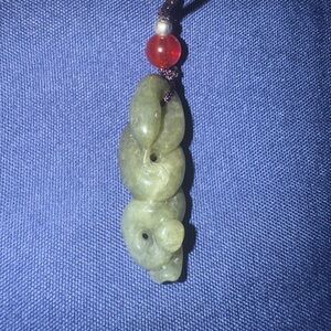 Elegant Green Burmese A type Jade Pendant Necklace with adjustable rope